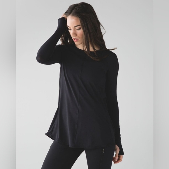 Lululemon Making Moves Long Sleeve Top In Black Size 6 - Picture 2 of 15